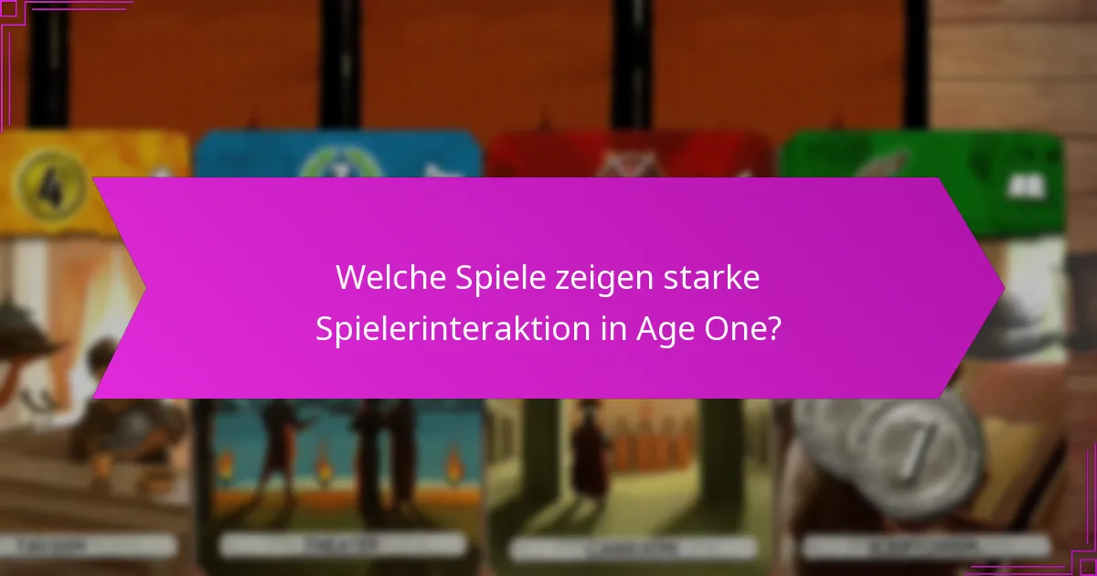 Welche strategischen Entscheidungen stehen den Spielern in Age One bevor?