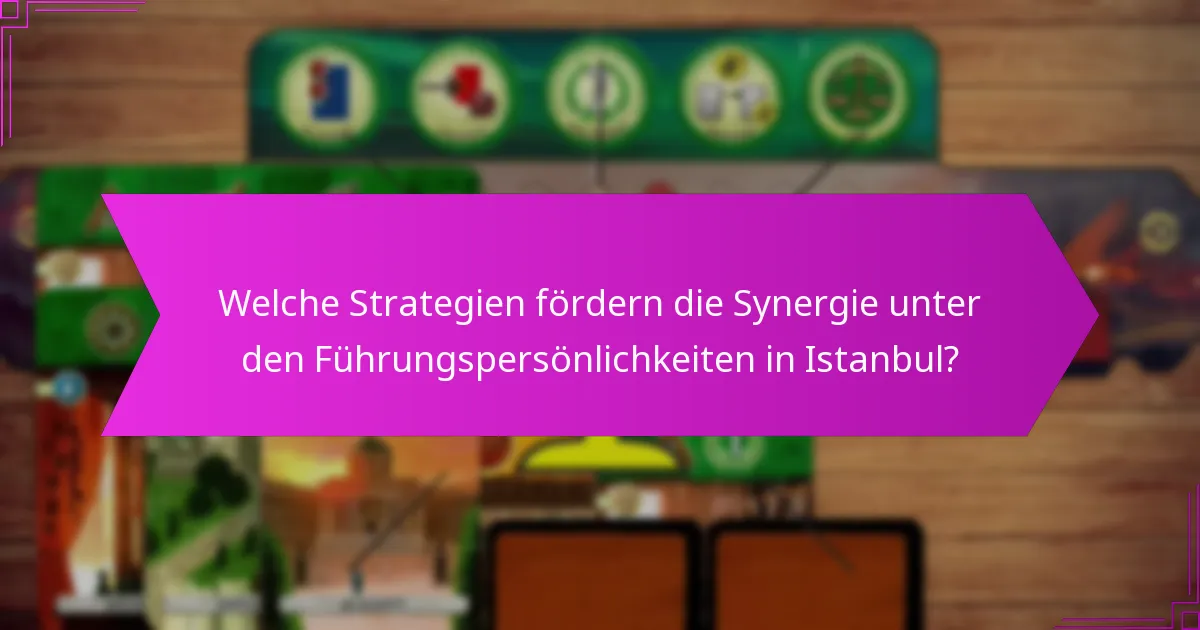Welche Strategien fördern die Synergie unter den Führungspersönlichkeiten in Istanbul?